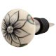Black Flower Ceramic Wine Stopper
